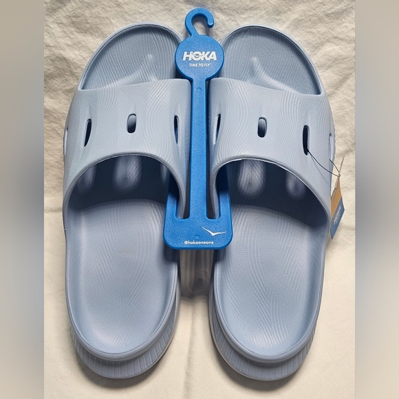 HOKA One One U ORA RECOVERY SLIDE 3 Unisex Sandals M 11/W 13 Ice Water Airy Blue - Picture 1 of 5